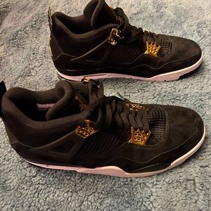 Nike Air Jordan Flight. Black suede, gold trim. Size 13